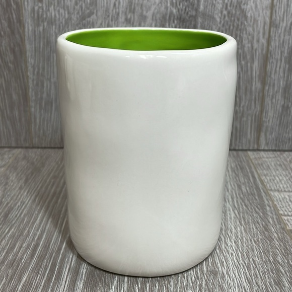 NWT Rae Dunn “SNOOZE.” Typewriter Typed Ceramic Coffee Tea Mug Green - Picture 2 of 6